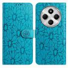 For Redmi 14C Daisy Embossed Leather Phone Case(Blue) - 1