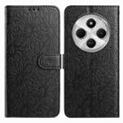 For Redmi 14C Daisy Embossed Leather Phone Case(Black) - 1