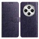 For Redmi 14C Daisy Embossed Leather Phone Case(Dark Purple) - 1