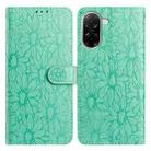 For Redmi A5 4G 173.3mm Daisy Embossed Leather Phone Case(Green) - 1