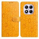 For Redmi Note 14 Pro 5G Daisy Embossed Leather Phone Case(Yellow) - 1