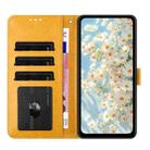 For iPhone 11 Pro Daisy Embossed Leather Phone Case(Yellow) - 3