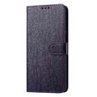For iPhone 11 Pro Daisy Embossed Leather Phone Case(Dark Purple) - 2