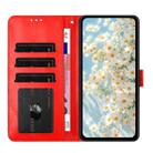 For iPhone SE 2022 / SE 2020 / 8 / 7 Daisy Embossed Leather Phone Case(Red) - 3