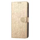 For iPhone SE 2022 / SE 2020 / 8 / 7 Daisy Embossed Leather Phone Case(Gold) - 2
