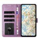For iPhone SE 2022 / SE 2020 / 8 / 7 Daisy Embossed Leather Phone Case(Light Purple) - 3