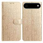 For iPhone 17 Air Daisy Embossed Leather Phone Case(Gold) - 1