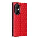 For Huawei Enjoy 80 4G Cubic Grid Texture Flip Leather Phone Case(Red) - 3