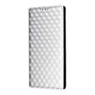 For Huawei Enjoy 80 4G Cubic Grid Texture Flip Leather Phone Case(Silver) - 2