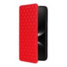 For Huawei nova 14 5G Cubic Grid Texture Flip Leather Phone Case(Red) - 2