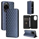 For Huawei nova 14 5G Cubic Grid Texture Flip Leather Phone Case(Blue) - 1