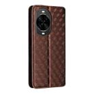 For Huawei nova 14 5G Cubic Grid Texture Flip Leather Phone Case(Brown) - 3