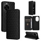 For Huawei nova 14 Pro 5G Cubic Grid Texture Flip Leather Phone Case(Black) - 1