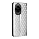 For Huawei nova 14 Ultra 5G Cubic Grid Texture Flip Leather Phone Case(Silver) - 3