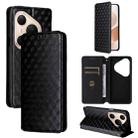 For Huawei Pura 80 Pro 5G / 80 Pro+ 5G Cubic Grid Texture Flip Leather Phone Case(Black) - 1