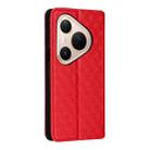 For Huawei Pura 80 Pro 5G / 80 Pro+ 5G Cubic Grid Texture Flip Leather Phone Case(Red) - 3