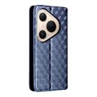 For Huawei Pura 80 Pro 5G / 80 Pro+ 5G Cubic Grid Texture Flip Leather Phone Case(Blue) - 3