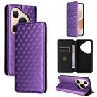 For Huawei Pura 80 Pro 5G / 80 Pro+ 5G Cubic Grid Texture Flip Leather Phone Case(Purple) - 1