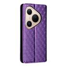 For Huawei Pura 80 Pro 5G / 80 Pro+ 5G Cubic Grid Texture Flip Leather Phone Case(Purple) - 3