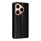 For Huawei Pura 80 5G Cubic Grid Texture Flip Leather Phone Case(Black) - 3