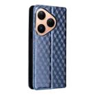 For Huawei Pura 80 5G Cubic Grid Texture Flip Leather Phone Case(Blue) - 3