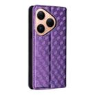 For Huawei Pura 80 5G Cubic Grid Texture Flip Leather Phone Case(Purple) - 3