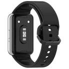 For Samsung Galaxy Fit 4 / 3 xDfind Solid Color Colorful Buckle Silicone Watch Band(Black) - 2