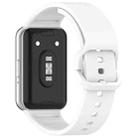 For Samsung Galaxy Fit 4 / 3 xDfind Solid Color Colorful Buckle Silicone Watch Band(White) - 2