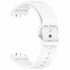 For Samsung Galaxy Fit 4 / 3 xDfind Solid Color Colorful Buckle Silicone Watch Band(White) - 3