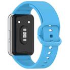 For Samsung Galaxy Fit 4 / 3 xDfind Solid Color Colorful Buckle Silicone Watch Band(Sky Blue) - 2