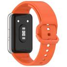 For Samsung Galaxy Fit 4 / 3 xDfind Solid Color Colorful Buckle Silicone Watch Band(Orange) - 2
