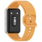 For Samsung Galaxy Fit 4 / 3 xDfind Solid Color Colorful Buckle Silicone Watch Band(Yellow) - 2