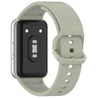 For Samsung Galaxy Fit 4 / 3 xDfind Solid Color Colorful Buckle Silicone Watch Band(Gray Green) - 2