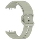 For Samsung Galaxy Fit 4 / 3 xDfind Solid Color Colorful Buckle Silicone Watch Band(Gray Green) - 3