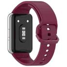 For Samsung Galaxy Fit 4 / 3 xDfind Solid Color Colorful Buckle Silicone Watch Band(Wine Red) - 2