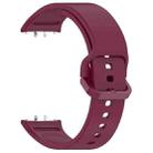 For Samsung Galaxy Fit 4 / 3 xDfind Solid Color Colorful Buckle Silicone Watch Band(Wine Red) - 3