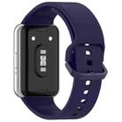 For Samsung Galaxy Fit 4 / 3 xDfind Solid Color Colorful Buckle Silicone Watch Band(Dark Blue) - 2