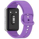 For Samsung Galaxy Fit 4 / 3 xDfind Solid Color Colorful Buckle Silicone Watch Band(Purple) - 2