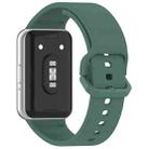 For Samsung Galaxy Fit3 SM-R390 xDfind Solid Color Colorful Buckle Silicone Watch Band(Army Green) - 2