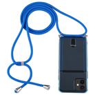 For iPhone 12 mini Transparent TPU Protective Case with Lanyard & Card Slot(Blue) - 1