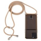 For iPhone 12 / 12 Pro Transparent TPU Protective Case with Lanyard & Card Slot(Gold) - 1