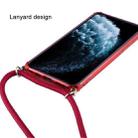 For iPhone 12 / 12 Pro Transparent TPU Protective Case with Lanyard & Card Slot(Red) - 3