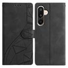 For Samsung Galaxy M16 5G Triangles Embossed Leather Phone Case(Black) - 1