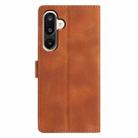 For Samsung Galaxy M16 5G Triangles Embossed Leather Phone Case(Brown) - 3