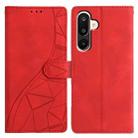 For Samsung Galaxy M16 5G Triangles Embossed Leather Phone Case(Red) - 1