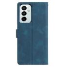 For Samsung Galaxy M23 Triangles Embossed Leather Phone Case(Blue) - 3