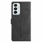 For Samsung Galaxy M23 Triangles Embossed Leather Phone Case(Black) - 3