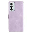 For Samsung Galaxy M52 Triangles Embossed Leather Phone Case(Purple) - 3