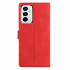 For Samsung Galaxy M52 Triangles Embossed Leather Phone Case(Red) - 3
