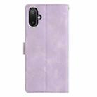 For Samsung Galaxy M06 5G Triangles Embossed Leather Phone Case(Purple) - 3